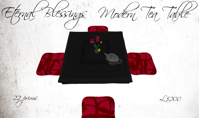 Eternal Blessings Modern Tea Table (boxed)