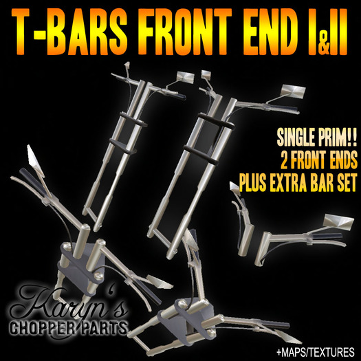 T Bars Front End I&II single prim motorcycle handlebars & forks