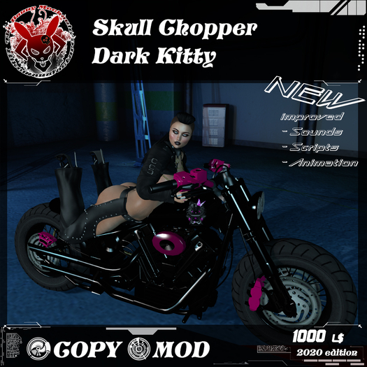 The Bunny Mechanic // Skull Chopper //Dark Kitty