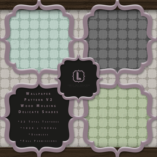 {L} Wallpaper-Pattern V2-Wood Molding-Delicate Shades