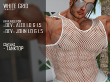 [[Z:E:N]]WHITE GRID TANKTOP FOR ALEX & JOHN