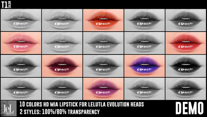 TOP1SALON - HD MIA LIPSTICK (Lelutka Evolution) DEMO
