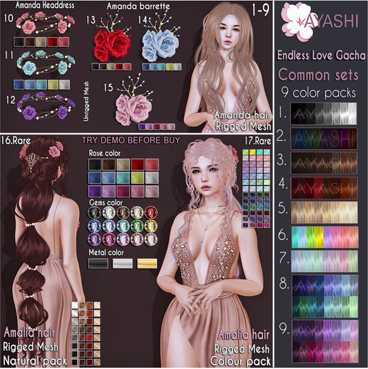 #7[^.^Ayashi^.^] Amanda hair-Pastel set