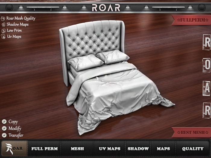 {::ROAR::} Full Perm Mesh Fantastic Modern Messy Quilting Bed