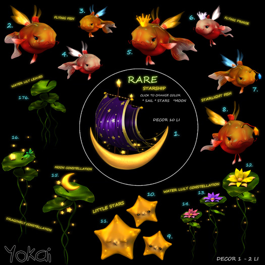 8.YOKAI - Star Ocean  - Starlight Fish (red\gold)