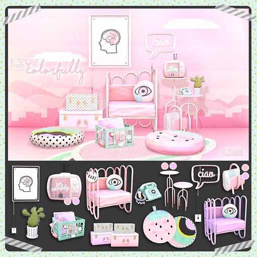 e.marie // Live Colorfully - Chair Pink RARE