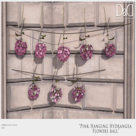 Pink Hanging Hydrangea flowers ball