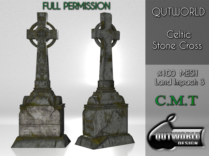 .::QUTWORLD Celtic Stone Cross::. FP Unpack (ADD)