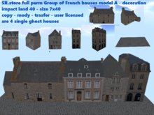 SR.store full perm Group of French houses model A - decoration