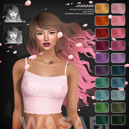 Wasabi // Hanami Mesh Hair - Fireworks