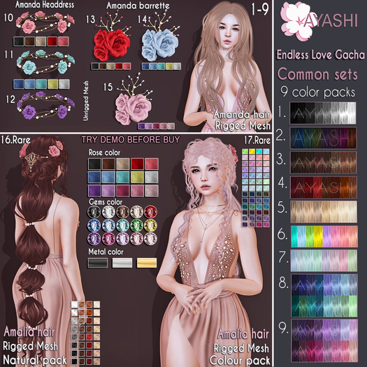 #4[^.^Ayashi^.^] Amanda hair-Red set