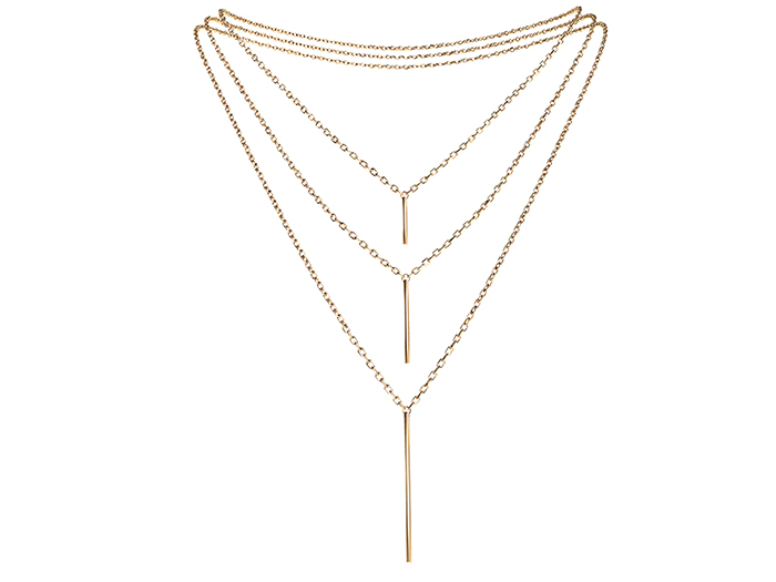 MINIMAL - Sticks Necklace Gold