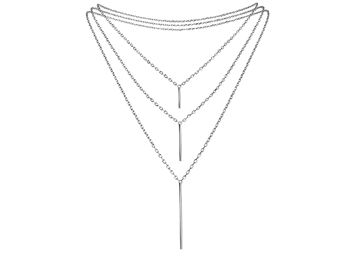 MINIMAL - Sticks Necklace Silver