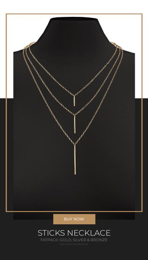 MINIMAL - Sticks Necklace FATPACK