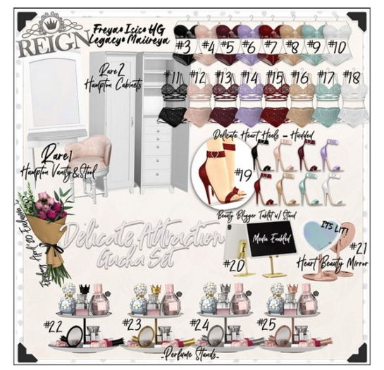 REIGN.- DELICATES - DELILAH SET - (MAITREYA) TIFFANY #9