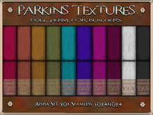 Parkins Textures - Aisha Set - 20x Full Perm Seamless 1024 - Fabric, Clothing, Cloth, Textile, Dress, Ethnic, Sari, Gold