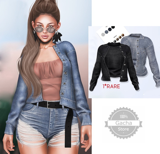 OSMIA - Sharon.Denim Jacket - Gray - L - RARE