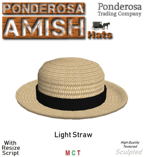Amish Straw hat - Light