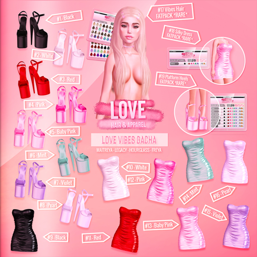 Love [Vibes] Hair #17 FATPACK RARE