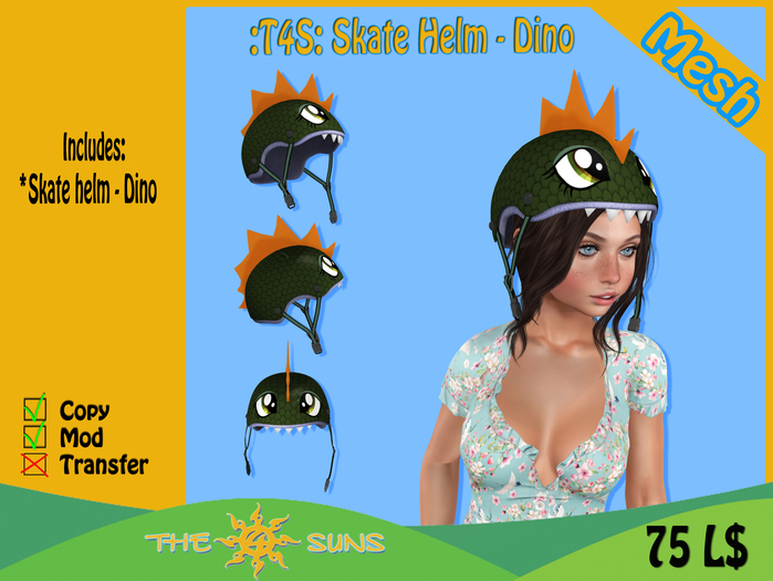 :T4S: Skate helm - Dino