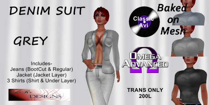 Denim Suit Grey