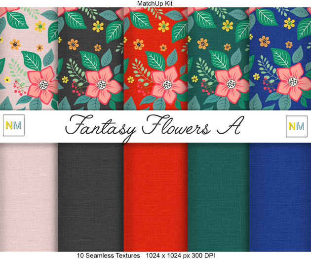 Fantasy Flowers Full Perm Textures