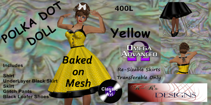 Polka Dot Doll Yellow