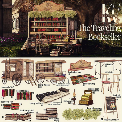 KraftWork The Traveling Bookseller . Patchwork Rug