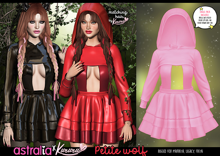 Astralia - Petite Wolf (Dress) HotPink