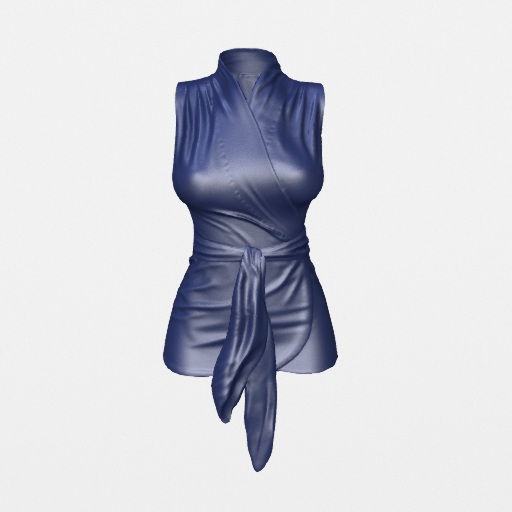 CDKC - Tied Belt Wrapped Mini Dress (Mid blue)