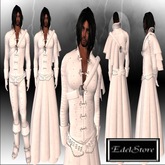 EdelStore dress gothic " Gods army " all incl. white Tiny Goth Fantasy Vampire Furry King wedding knight Ritter Lord