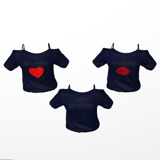 CDKC - Shoulder Cut-Out Tee Shirt (Mid blue)