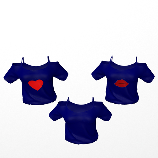 CDKC - Shoulder Cut-Out Tee Shirt (Navy blue)