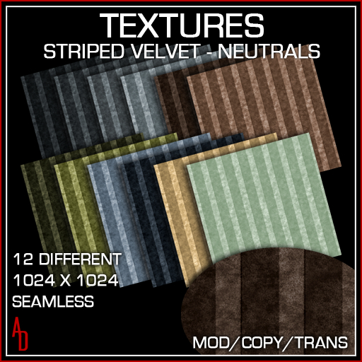 *AD* Textures - Striped Velvet Neutrals