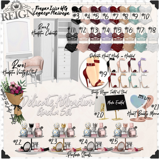 REIGN.- HAMPTON VANITY CABINETS- RARE 2