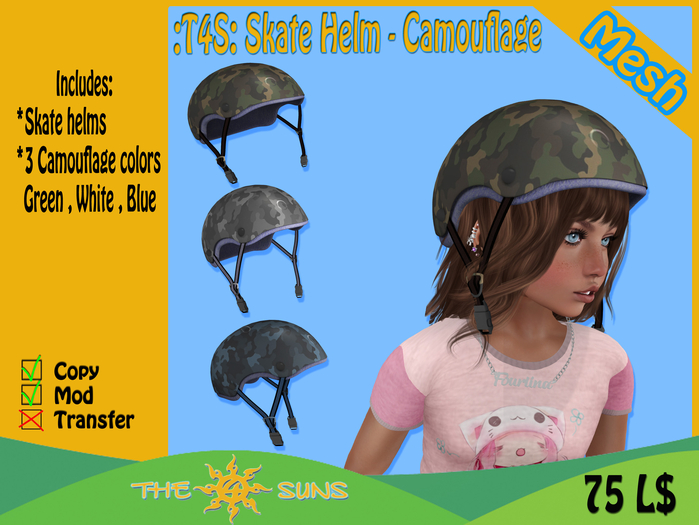 :T4S: Skate helm - Camouflage