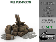 .::QUTWORLD Old Cardboard Boxes With Papers::. FP