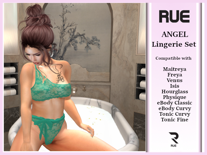 :: RUE :: Angel Lingerie Set - GREEN