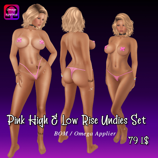 High & Low Rise Undies Set PINK (ADD ME)