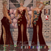 Son!a-Edge MonteCarlo Fitted mesh Formal Dress Claret