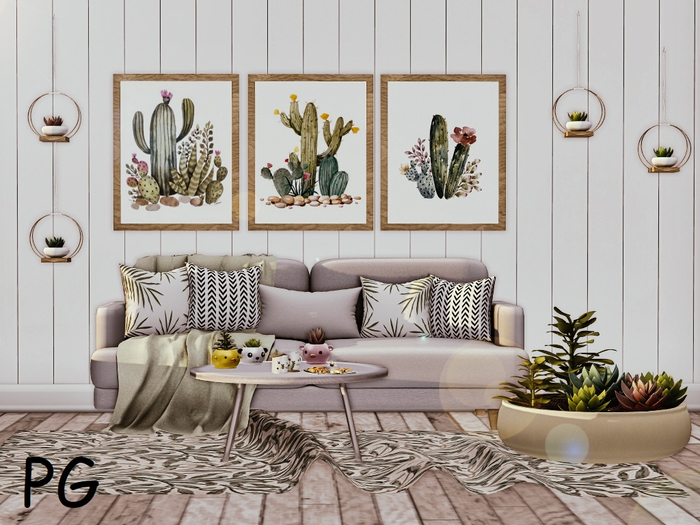 <Heart Homes> Succulent Sofa Set  - PG