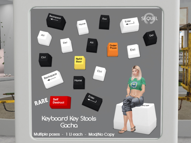 Sequel - Keyboard Key Stool - Alt Black