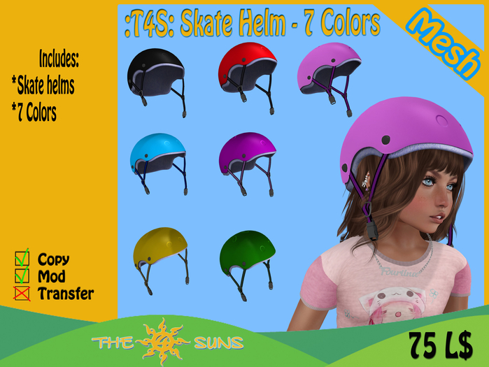 :T4S: Skate helm - 7 Colors
