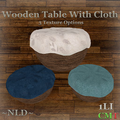 ~NLD~ Wooden Table With Cloth 