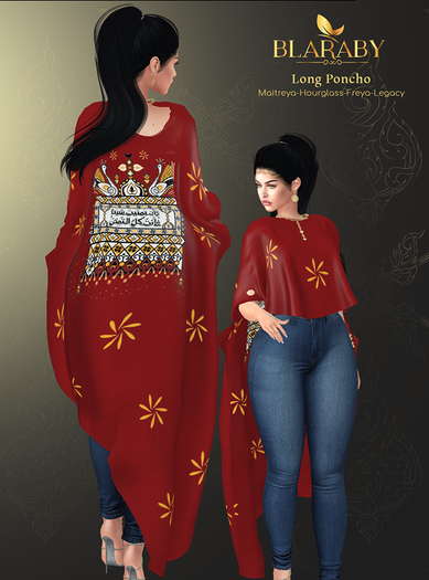 [BLARABY] Long Poncho[Tamny]