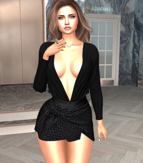 RKKN. Veronica Dress Pattern Black RARE / Freya (no huds)