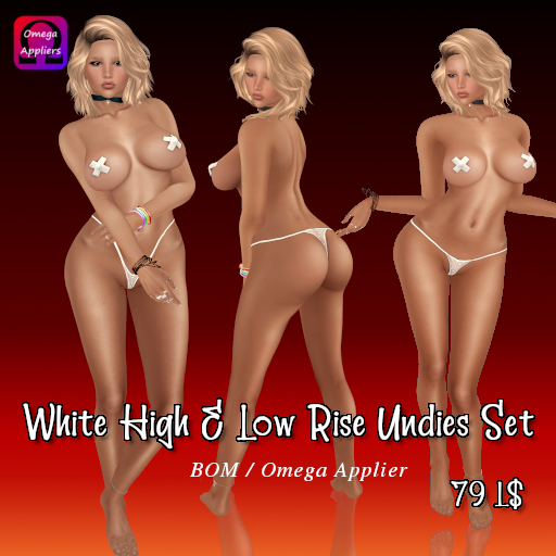 High & Low Rise Undies Set WHITE