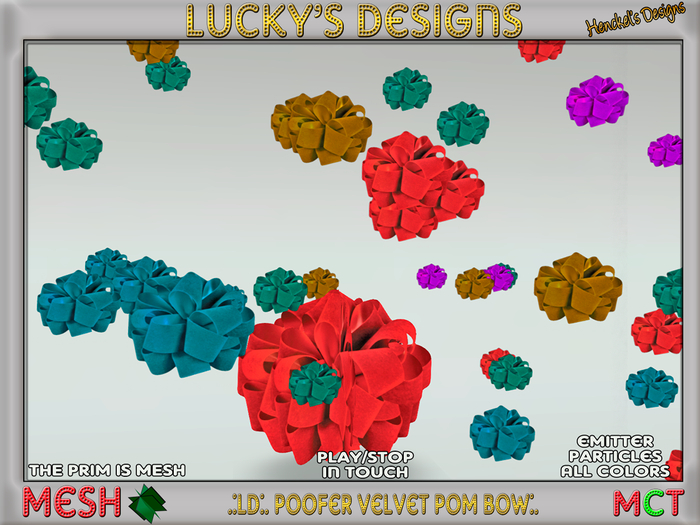 .:LD:. Poofer Velvet Pom Bow:.