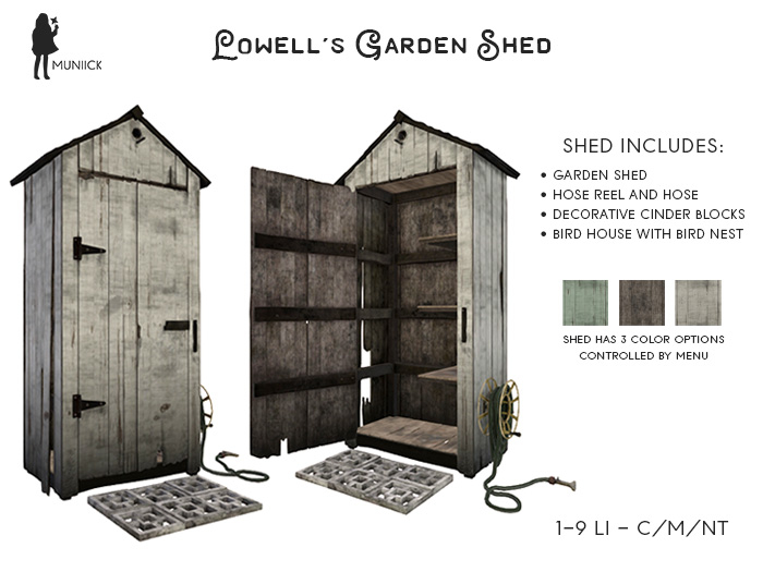 Muniick Lowell's Garden Shed with Hose (Add Me)