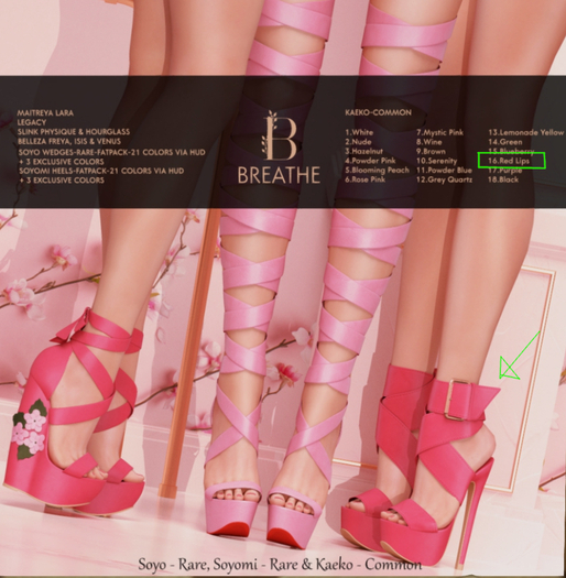 [BREATHE]-Kaeko Heels-Red Lips-BELLEZA